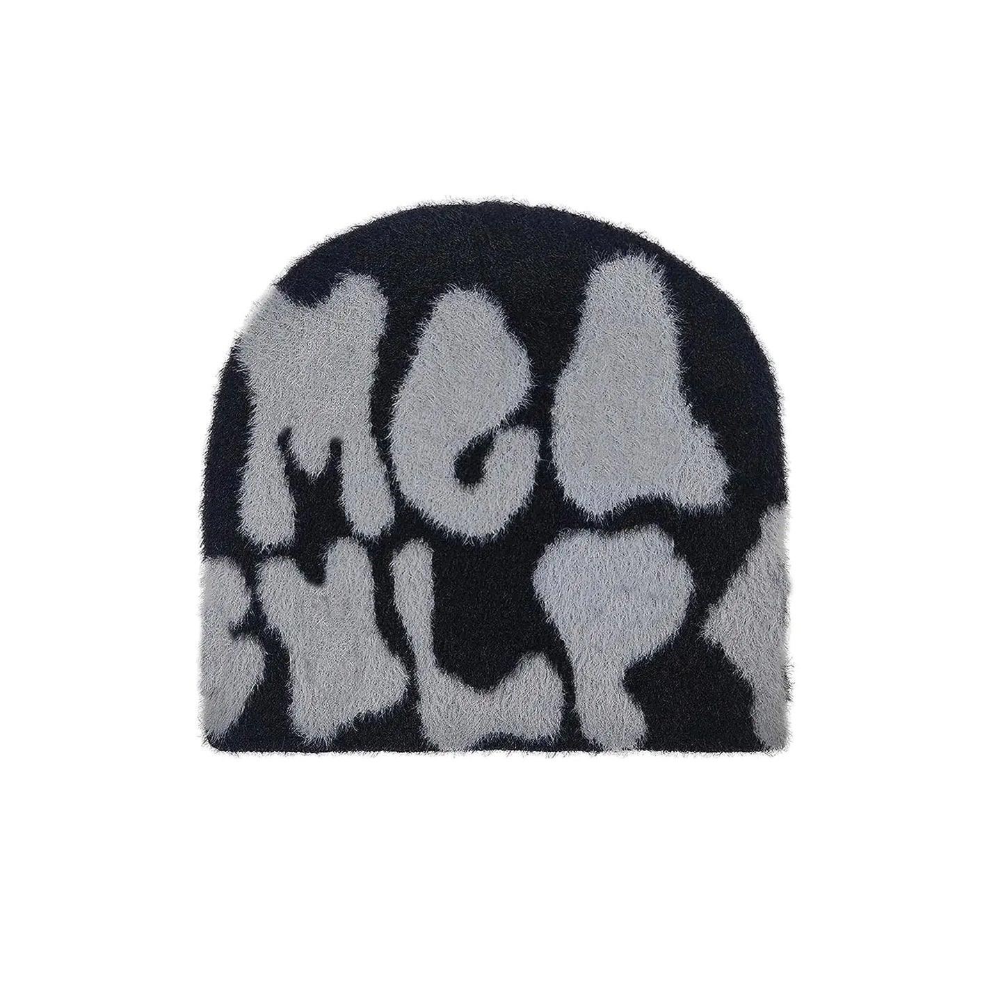 Black and grey beenie